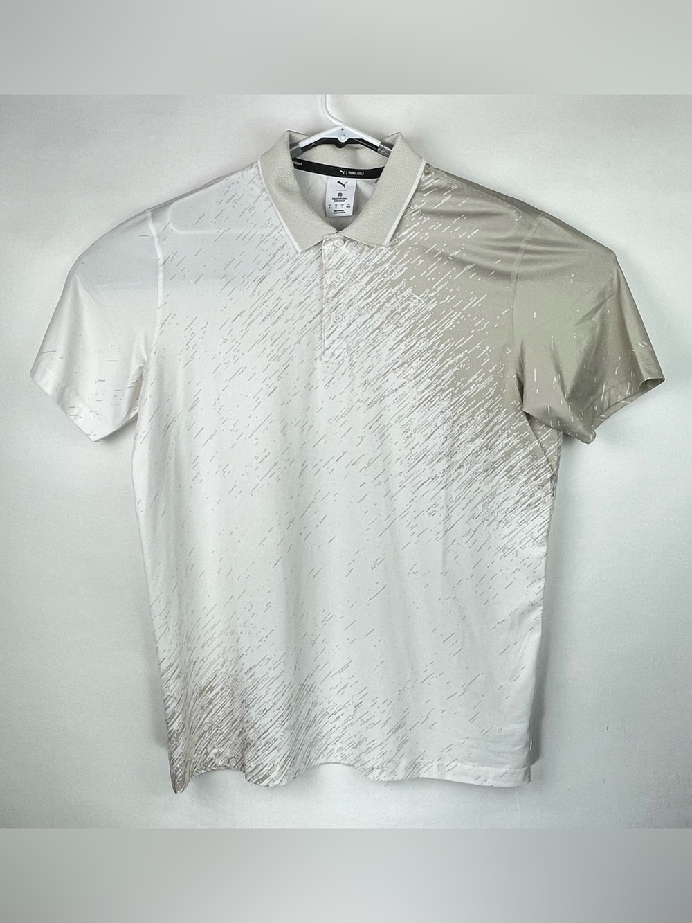 Puma x Reigning Champ Golf Polo Shirt Mens M MATTR Warm White Desert Dust Tan